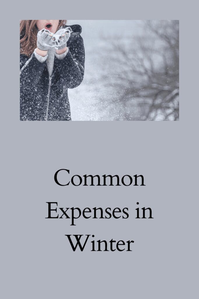 Common Expenses in Winter pinterest pin