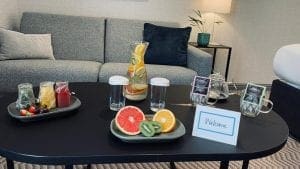 smoothies and water