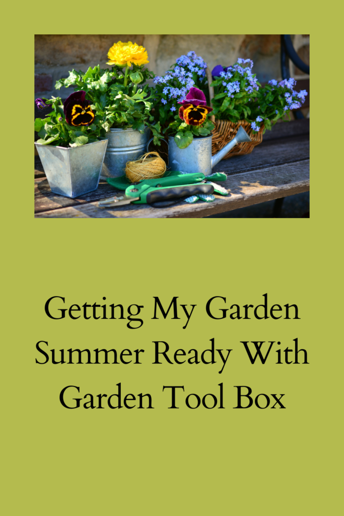 Getting My Garden Summer Ready With Garden Tool Box pinterest pin