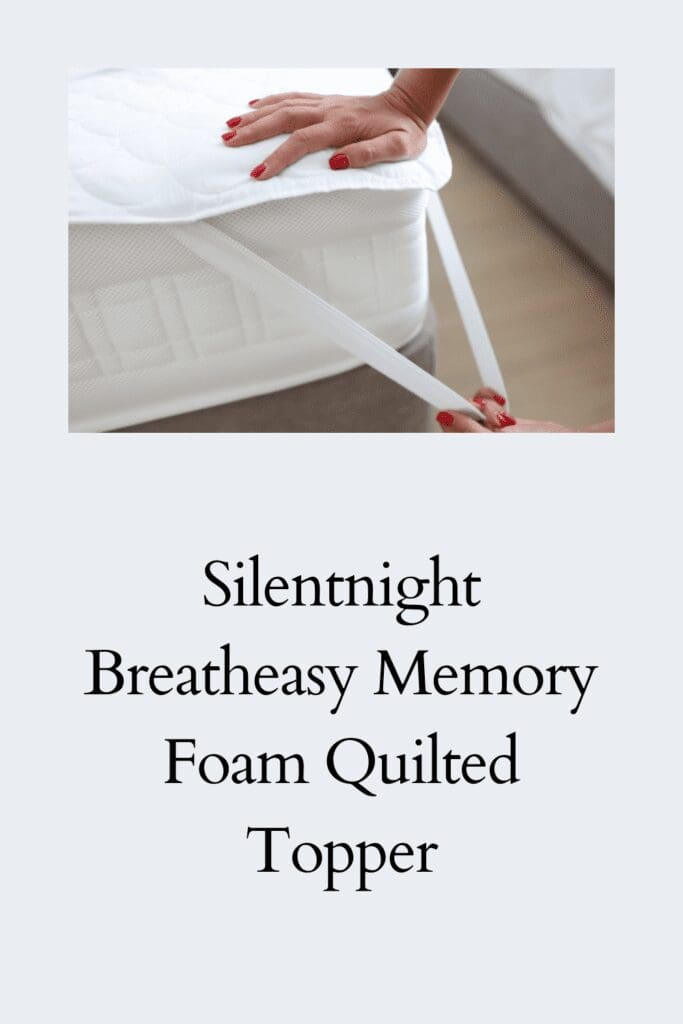 Silentnight Breatheasy Memory Foam Topper pinterest pin