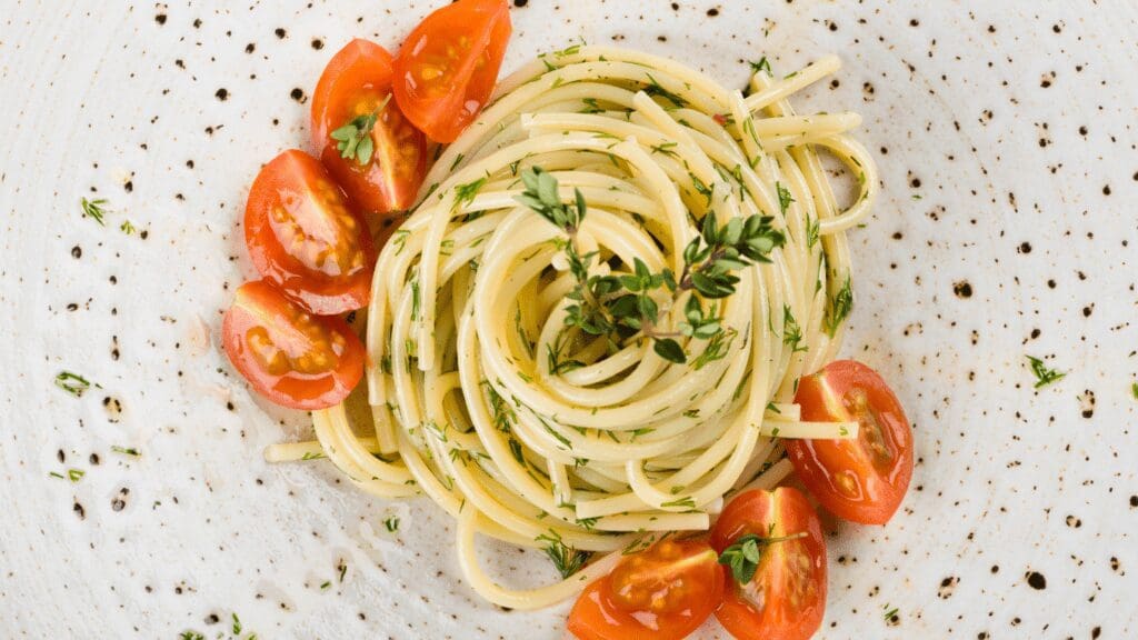 Creamy three cheese spaghetti