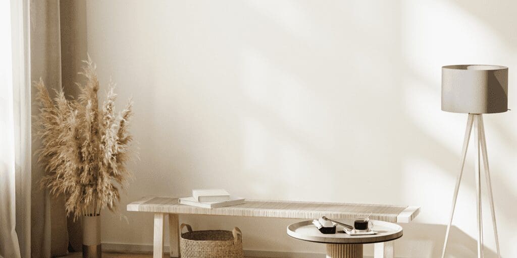 Neutral walls and furniture