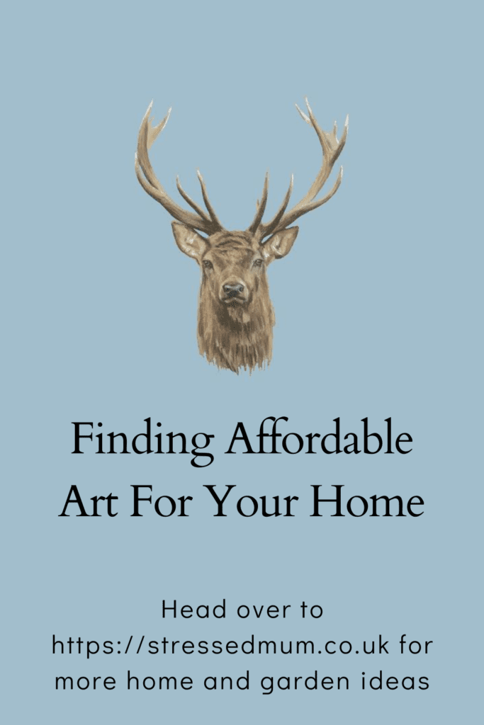 Finding Affordable Art For Your Home Pinterest pin