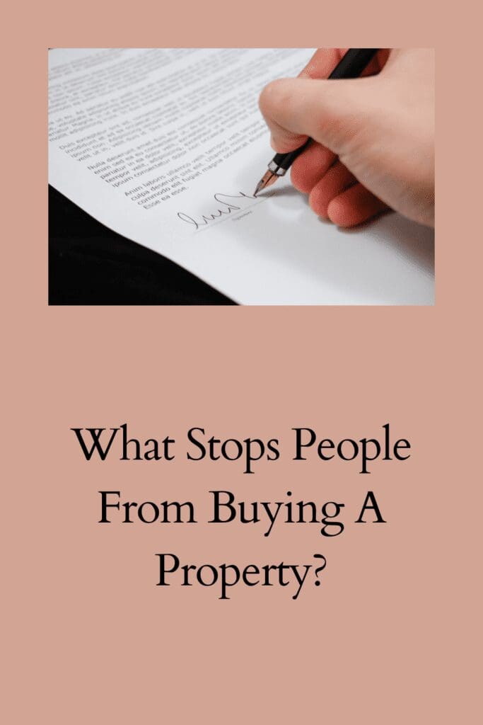What Stops People From Buying A Property? pinterest pin