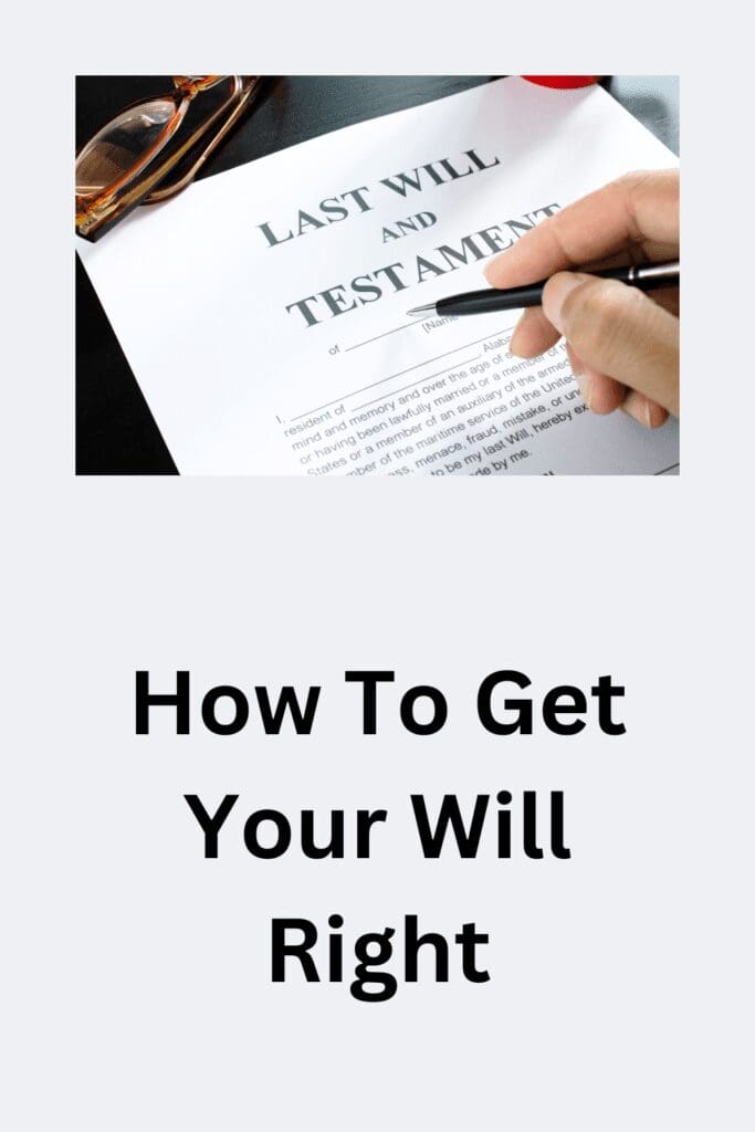 How To Get Your Will Right pinterest pin