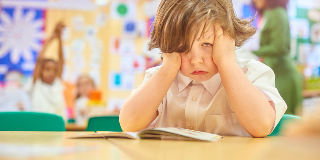 child struggling