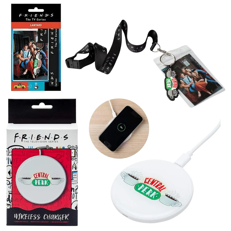 Friends Central Perk Wireless Charger, Lanyard & Document Holder Gift Set
