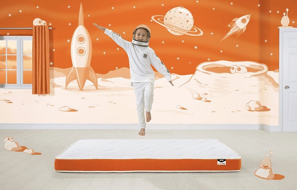 child playing as an astronaut
