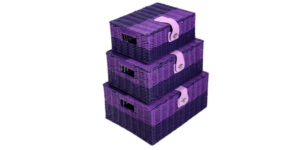 wicker storage boxes