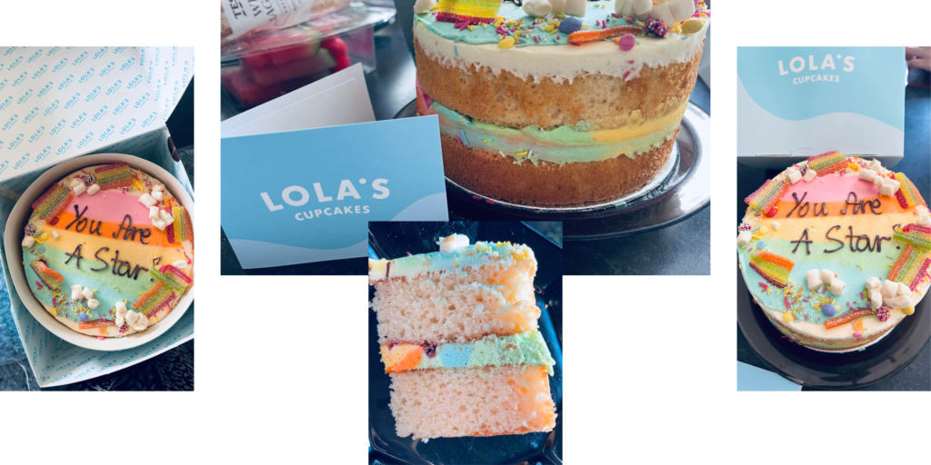 Vanilla Rainbow Sweets Naked Nationwide Cake
