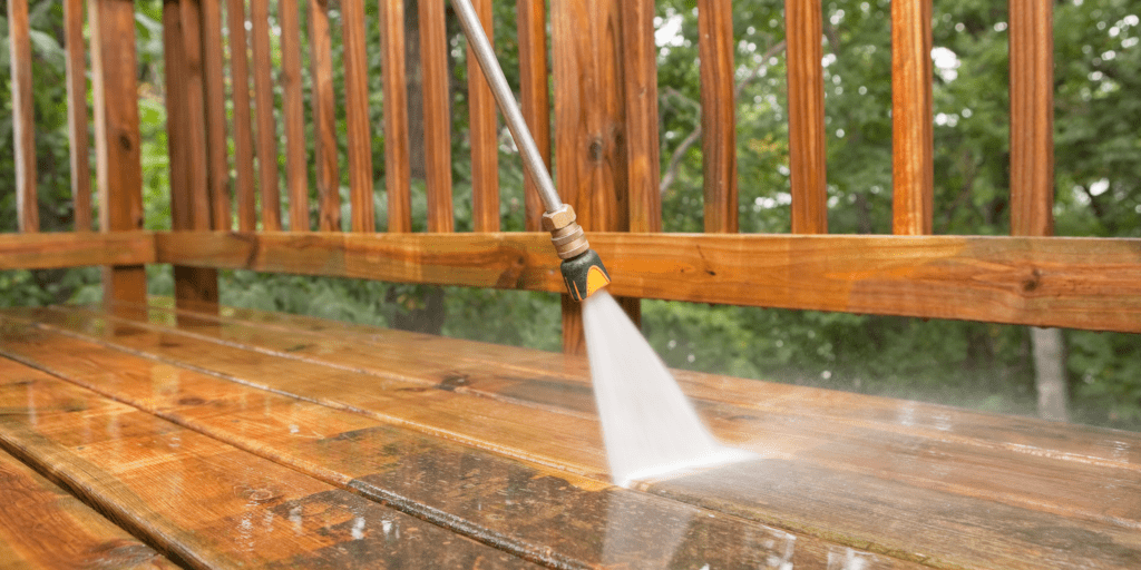 cleaning outside