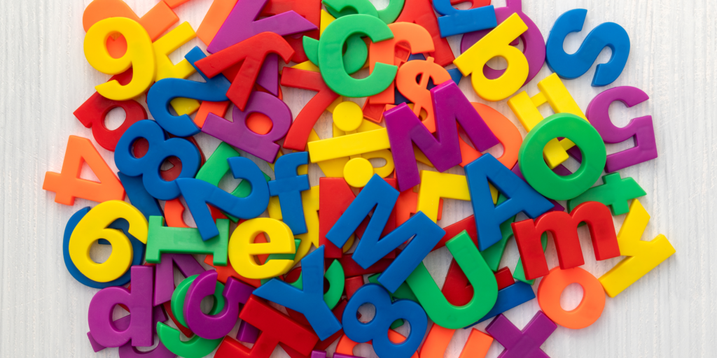 magnetic numers and letters