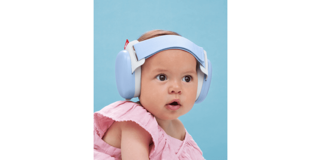 child wearing ear defenders
