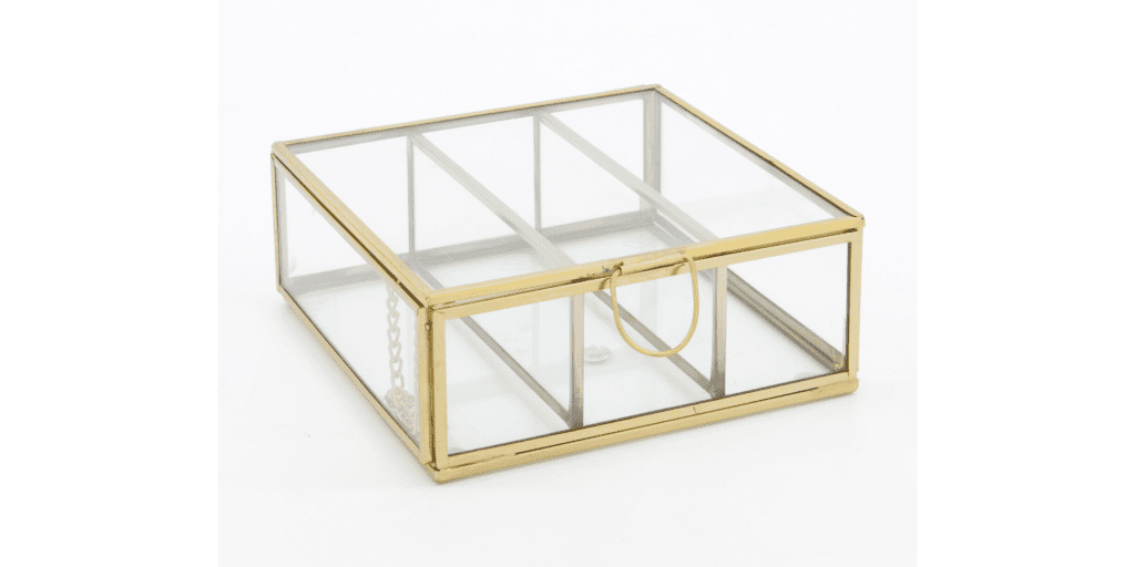 clear glass jewellery box