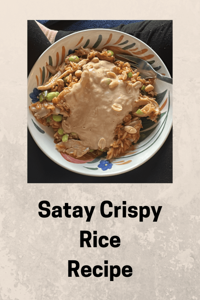 Satay Crispy RiceRecipe Pinterest Pin