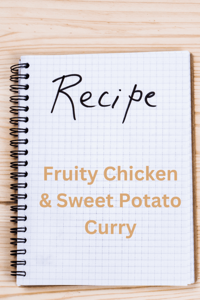 Fruity Chicken & Sweet Potato Curry pinterest pin